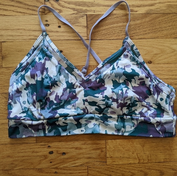 JoyLab Lavender and Green Sports Bra - Picture 1 of 7